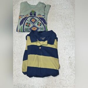 Boys Polo Shirt/Graphic Tshirt Bundle Both Size-L 10/12